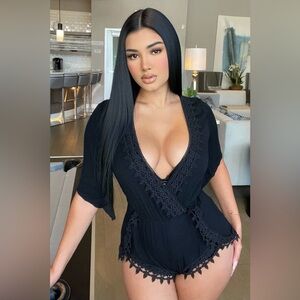 Fashion nova v-cut romper